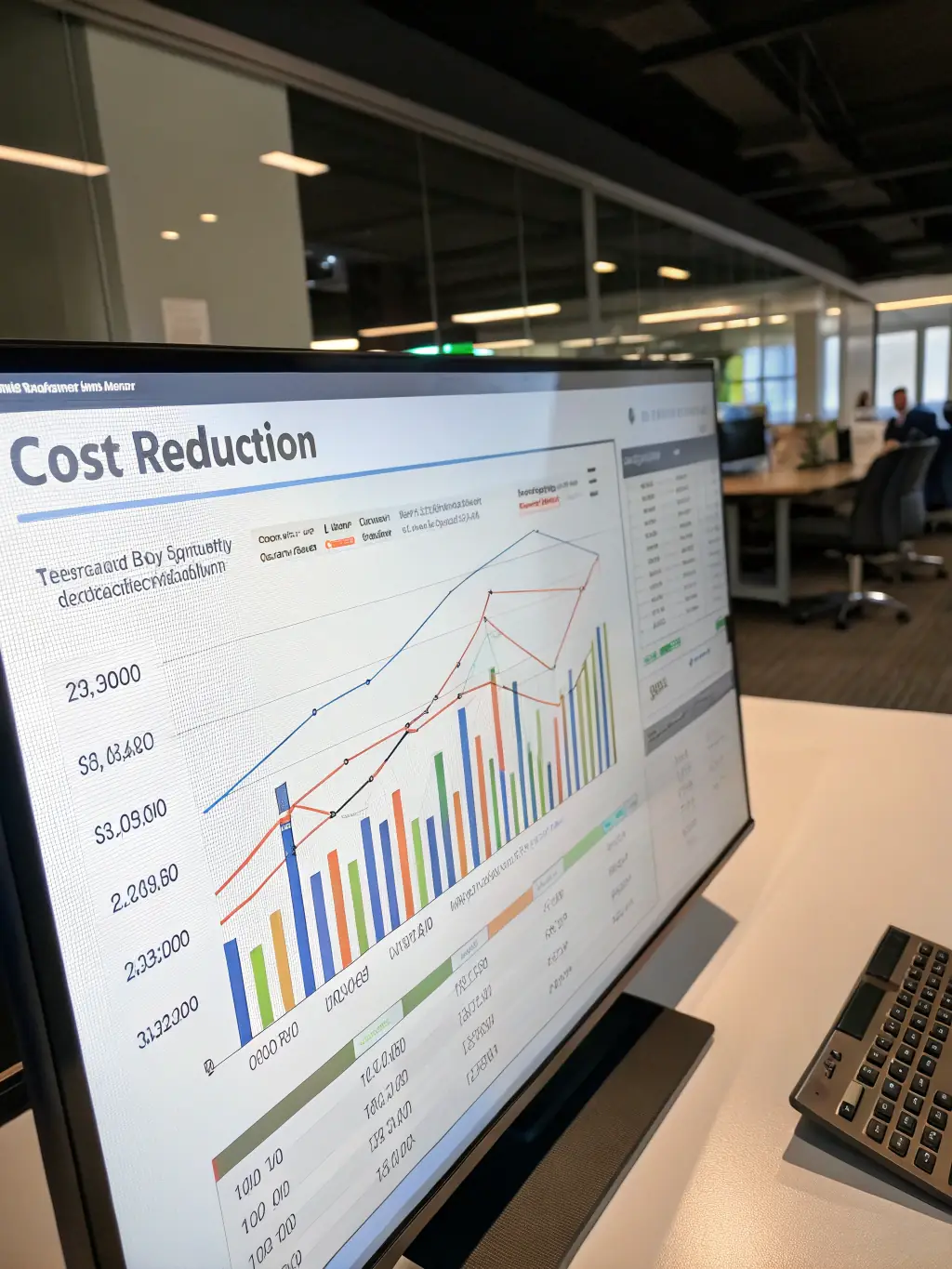 A graph showing a clear downward trend in operational costs after implementing automation solutions, illustrating cost reduction.